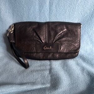 Coach Black Leather Clutch
